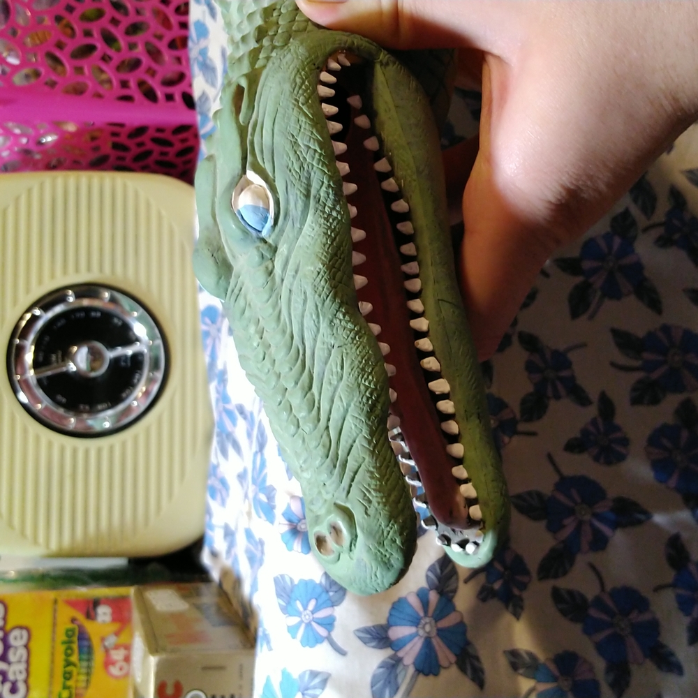 Huge retro rubber crocodile Hong Kong 1980s